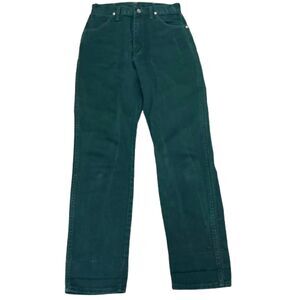 Wrangler Women's Cowboy Cut Slim Jeans Green Denim Cowgirl Western Size 7x32